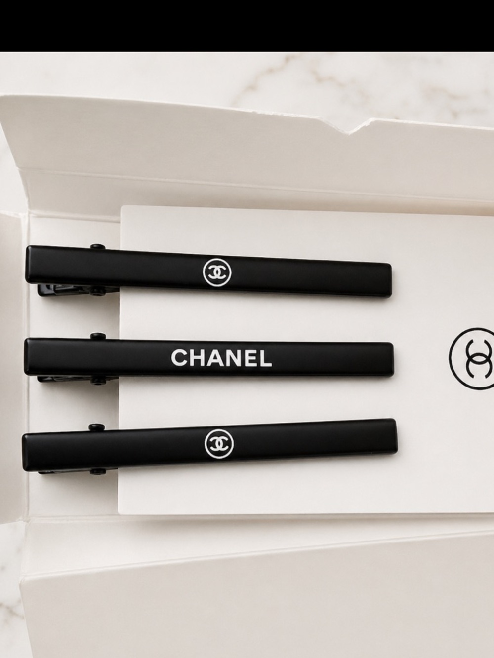 CHANEL beauty Black Hair Clip Trio